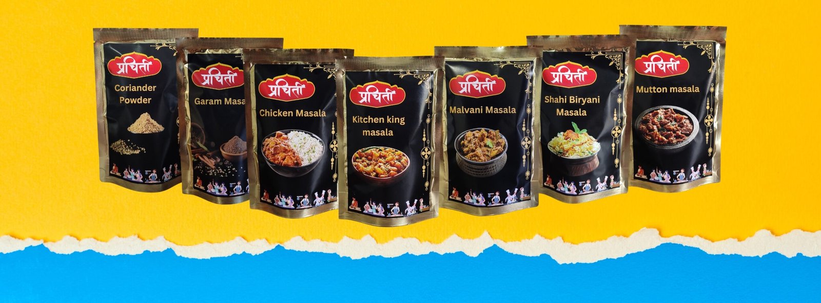 Different Masalas of prachiti brand.